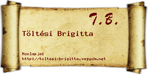 Töltési Brigitta névjegykártya